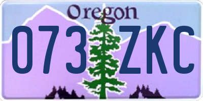 OR license plate 073ZKC