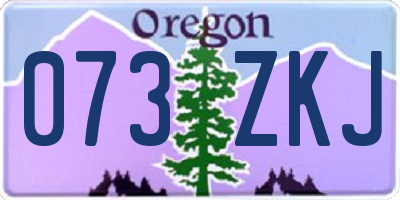 OR license plate 073ZKJ