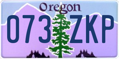 OR license plate 073ZKP