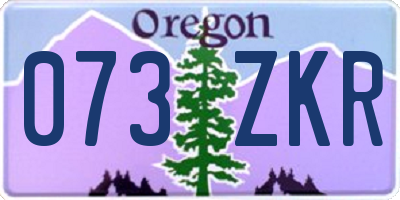 OR license plate 073ZKR