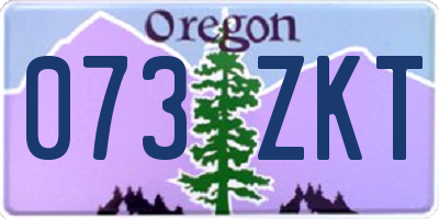 OR license plate 073ZKT