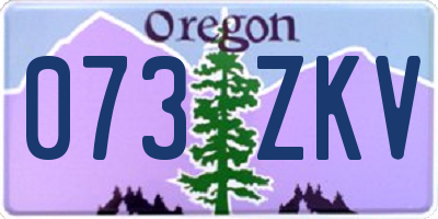 OR license plate 073ZKV