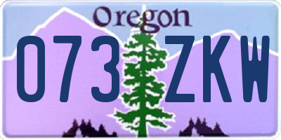 OR license plate 073ZKW