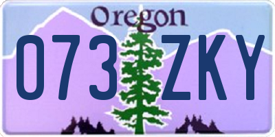 OR license plate 073ZKY