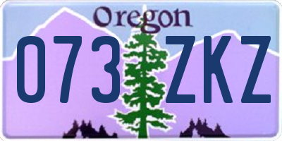 OR license plate 073ZKZ