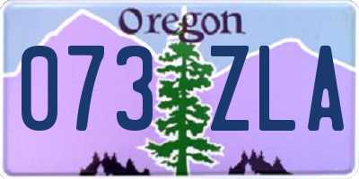 OR license plate 073ZLA