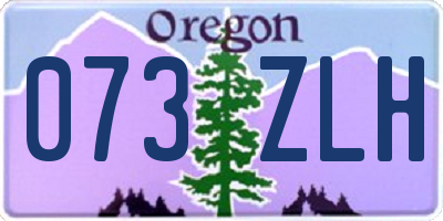 OR license plate 073ZLH