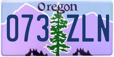OR license plate 073ZLN