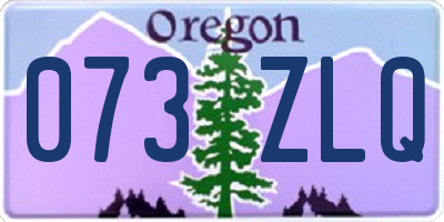 OR license plate 073ZLQ