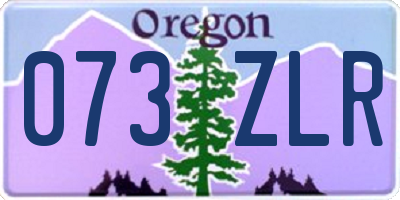 OR license plate 073ZLR