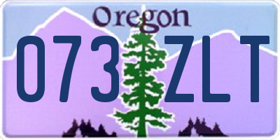 OR license plate 073ZLT