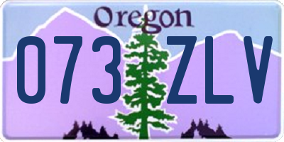 OR license plate 073ZLV