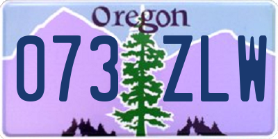 OR license plate 073ZLW