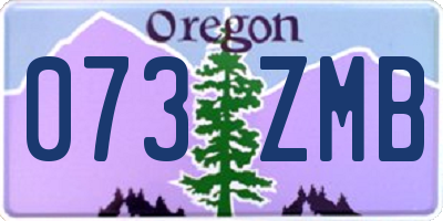 OR license plate 073ZMB