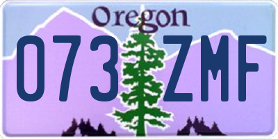 OR license plate 073ZMF