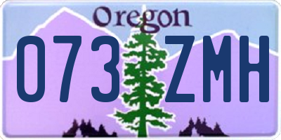 OR license plate 073ZMH