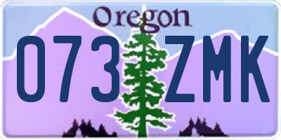 OR license plate 073ZMK