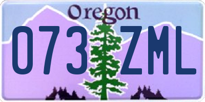 OR license plate 073ZML