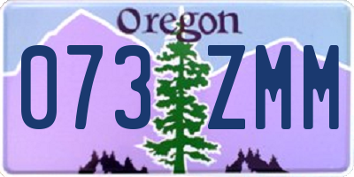 OR license plate 073ZMM