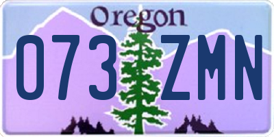 OR license plate 073ZMN