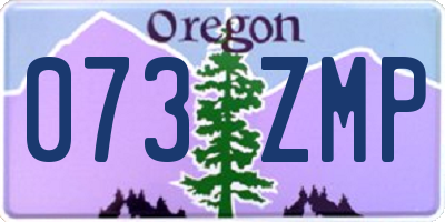 OR license plate 073ZMP