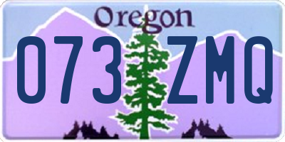 OR license plate 073ZMQ