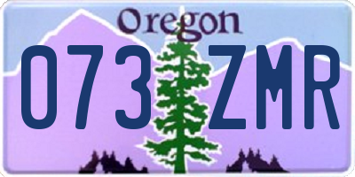 OR license plate 073ZMR
