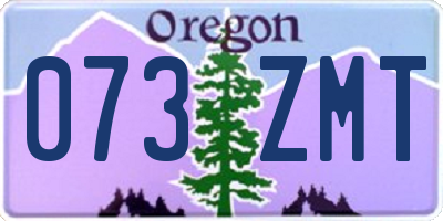 OR license plate 073ZMT