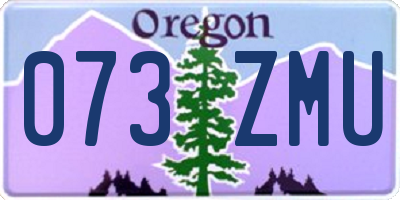 OR license plate 073ZMU