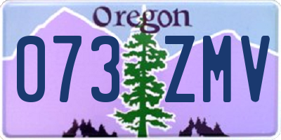 OR license plate 073ZMV