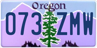 OR license plate 073ZMW