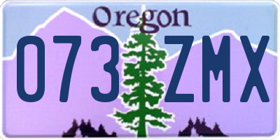 OR license plate 073ZMX