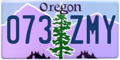 OR license plate 073ZMY