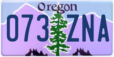 OR license plate 073ZNA