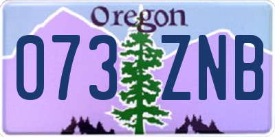 OR license plate 073ZNB