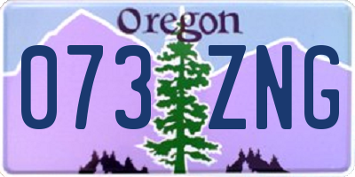 OR license plate 073ZNG