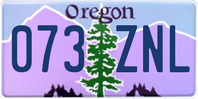 OR license plate 073ZNL