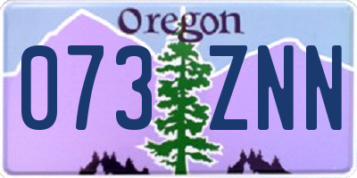 OR license plate 073ZNN