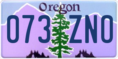 OR license plate 073ZNO