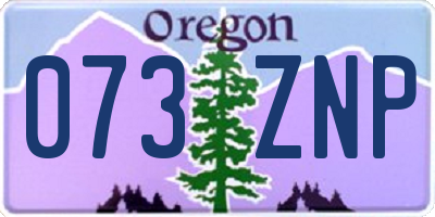 OR license plate 073ZNP