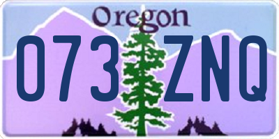 OR license plate 073ZNQ