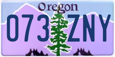 OR license plate 073ZNY
