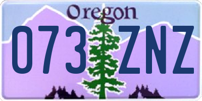 OR license plate 073ZNZ