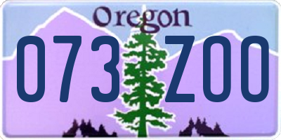 OR license plate 073ZOO