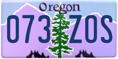 OR license plate 073ZOS