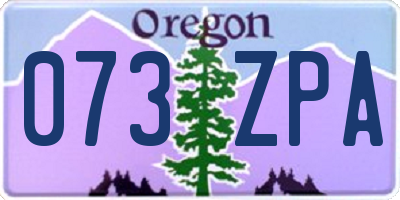 OR license plate 073ZPA