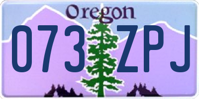 OR license plate 073ZPJ