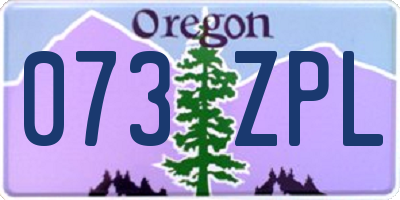 OR license plate 073ZPL