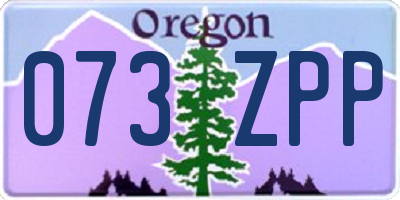 OR license plate 073ZPP