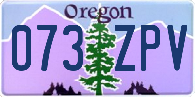 OR license plate 073ZPV
